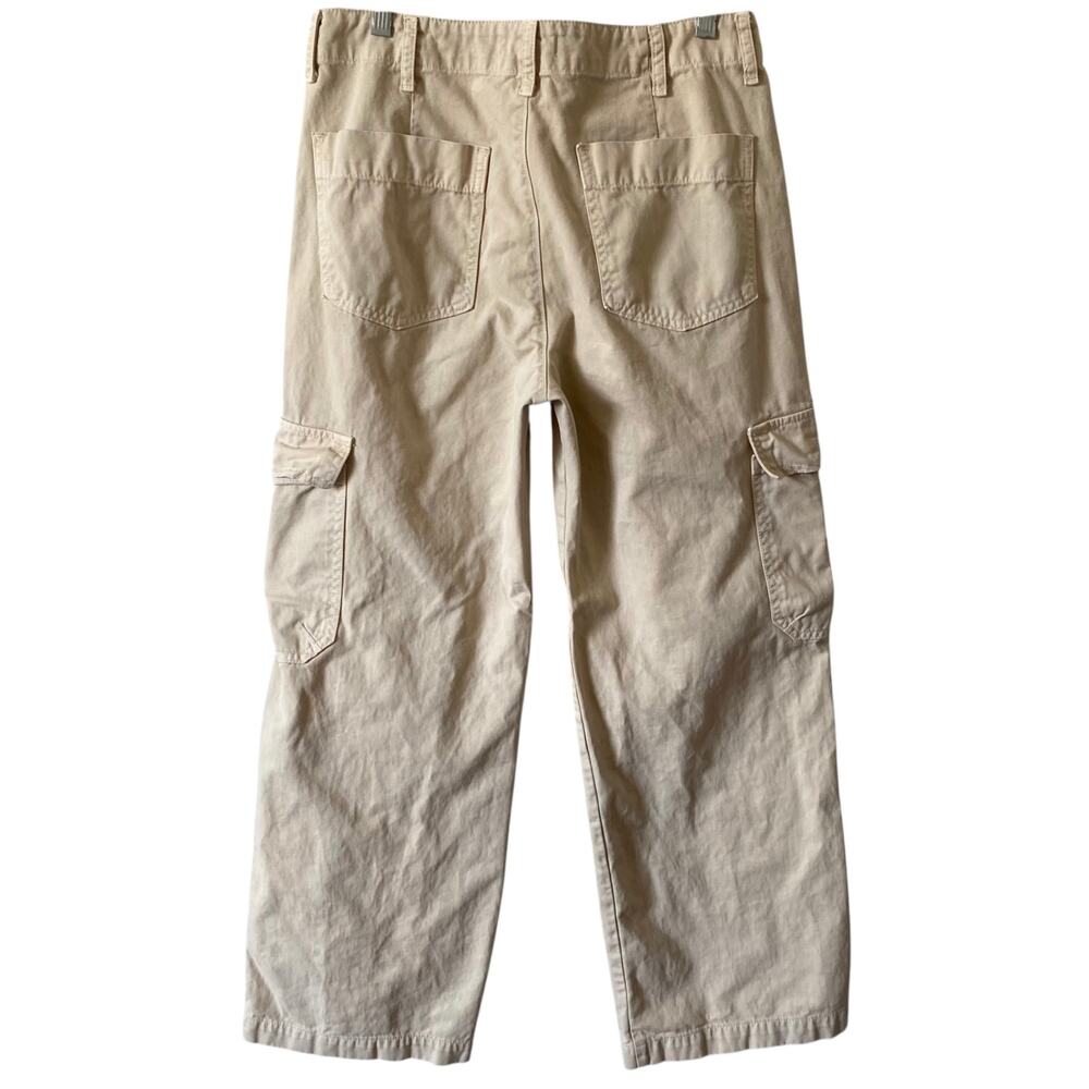 VELVET BY GRAHAM & SPENCER Cargo Pants Cream Size 6 Cotton Boho Trendy - Picture 3 of 5